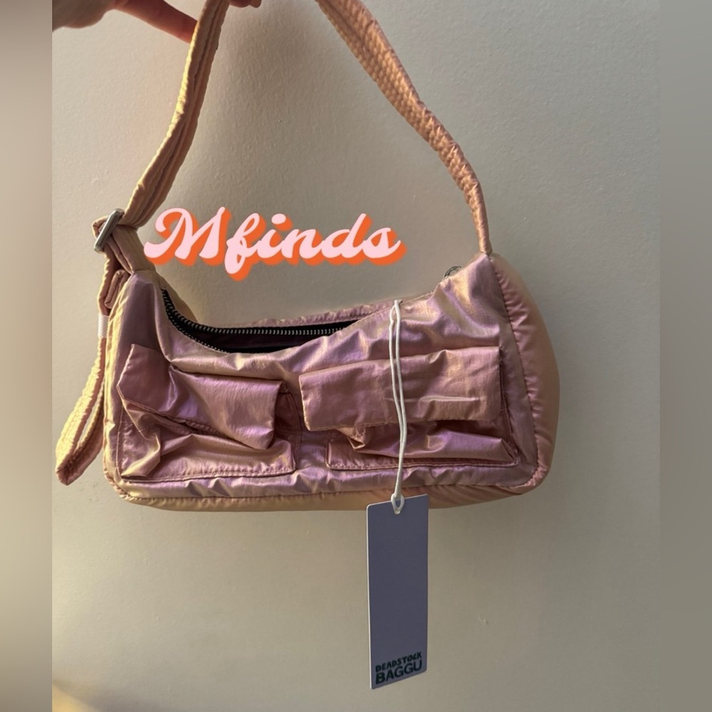 Baggu deadstock metallic pink cargo